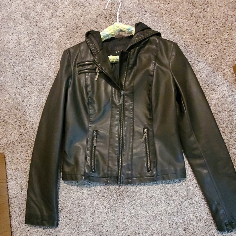 Brown leather jacket